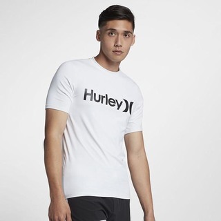 Top Nike Hurley One And Only Maneca Scurta Surf Barbati Albi Negrii | NZVT-49518